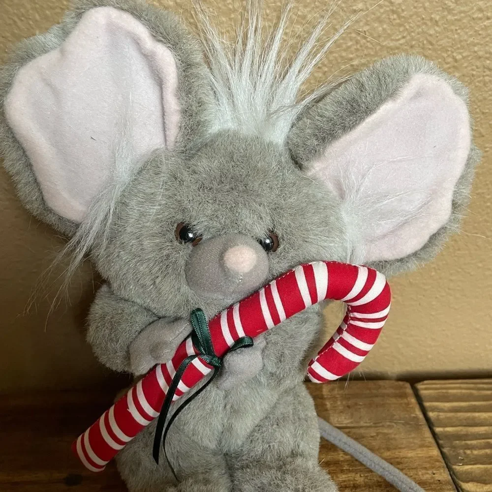 Heartland 1987 Plush Mouse with Candy Cane